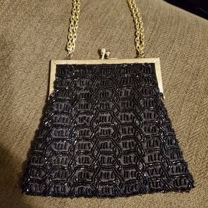 Little Vintage Black beaded bag from Fine Arts